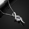 B.Catcher Femmes Collier en argent 925, Zircone cubique, Pendentif Diamanté, La fête des mères, Cadeau parfait pour les anniversaires, les fêtes, les mariages, Cadeau pour les femmes et les filles