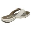 Clarks Brinkley Sea, Tongs Femme, Blanc (White Synthetic)