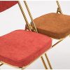 41HpO0VyGdL._AC_.jpg Accueil Chaise Pliante, Chaise Rembourrée En Tissu Côtelé, Chaise De Salle À Manger, Chaise De Salle De Conférence, Chaise Pliante Stable (Color : Brown, Size : Golden legs)