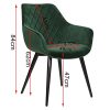 eSituro 1 Chaise de Salle à Manger avec Velours Assise Chaise de Salon avec métal Pied,Vert SDC0172-1