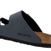 Birkenstock Mixte Arizona Birko-flor Nubuck Sandales Bout ouvert, Gris Basalte
