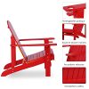 41K-B5wWpjL._SL500_.jpg Outsunny Fauteuil de Jardin Adirondack Grand Confort Porte-gobelet intégré Bois de Sapin traité Peint Rouge