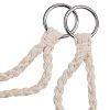 41KfnlVofRL._SL500_.jpg TecTake 800708 Fauteuil Suspendu Relax Design de Jardin en Coton, 1 Place, Intérieur et extérieur, Coussins Confortables Inclus - Couleur au Choix - (Beige | no. 403205)
