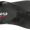Skechers Meditation-Stars & Sparkle, Tongs Femme, Noir (Black Mitobuck/Rhinestone/Trim BBK)