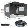 41MRGan9kkL._SL500_.jpg Tonnelle 3x6m/3x3m, Tonnelle de Jardin Tonnelle Pliante imperméable avec Tissu Oxford Anti-UV Premium 210D Tente de Reception avec 4 côtés Parois pour Jardin Fête Camping Mariage (3x3 m, Noir)