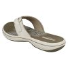 Clarks Brinkley Sea, Tongs Femme, Blanc (White Synthetic)