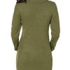 41NUW0BQRCL._SL500_.jpg Robe Pull Femme Tricoté à Col Revers Bouton Robe Mi-Longue Chandail