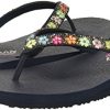 Skechers Meditation-Daisy Delight, Tongs Femme, Bleu (Navy)