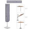 41Q73oC-9L._SL500_.jpg SUPERJARE Housse de parasol avec tige pour parasols de 2,1 à 3,9 m et parapluies double face de 4,5 m, housse de protection imperméable 600D avec fermeture éclair, gris