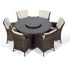 41SDZ1x9P7L._SL500_.jpg Salon de jardin en rotin Savannah | Ensemble marron table ronde et chaises de jardin 6 places