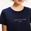 Tommy Hilfiger Th Ess Hilfiger Reg C-NK DRS SS Robe, Desert Sky Femme