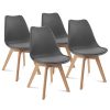 41VkN4BimOL._SL500_.jpg IDMarket - Lot de 4 chaises SARA Gris foncé pour Salle à Manger