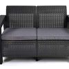 41XtwSOXzOL._SL500_.jpg Keter Coin Salon Corfou Lounge, Aspect rotin, Graphite/Gris, Meubles Modernes pour Balcon