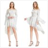 41YXaBmhy5L._SL500_.jpg KANCY KOLE Robe Gothique Femme Grande Taille, Robe Ivoire Femme Mi Longue