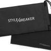 41YucJt2L._SL500_.jpg styleBREAKER Aviateurs féminins avec verres teintés, lunettes de soleil avec branches laquées et strass 09020053, couleur:Monture dorée-marron foncé / verre dégradé marron