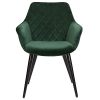 eSituro 1 Chaise de Salle à Manger avec Velours Assise Chaise de Salon avec métal Pied,Vert SDC0172-1