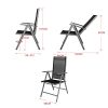 41cQCMBZDeL._SL500_.jpg Chicreat - Lot de 2 chaises pliantes en aluminium, dossier réglable en 7 positions, Argenté et noir