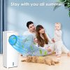 41cnawTK7oL._SL500_.jpg Climatiseur Mobile, 4 en 1 Refroidisseur d'Air, Ventilateur, Humidification, Purification, Conception sans Lame avec 3 Modes et 3 Vitesses, Équipé d'une Télécommande, 8H réglages de Synchronisation