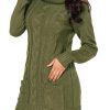 41fERuuJf9L._SL500_.jpg Robe Pull Femme Tricoté à Col Revers Bouton Robe Mi-Longue Chandail