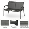 41fconDS0eS._SL500_.jpg Sekey Salon de Jardin 4 Places, Ensemble de Meubles de Jardin avec 1 Canapé 2 Fauteuils et 1 Table, Coussins Inclusns, Convient aux Patio, Balcon et Terrasse, Gris