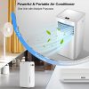 pasapair Climatiseur Portable-4 en 1 Refroidisseur d'air Ventilateur Déshumidificateur,9000BTU/h pour chambre jusqu'à 26㎡-Minuterie 24h/Télécommande/Set Isolation fenêtre/Eco R290 [Classe énergie A]