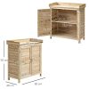 41kMvaY5hLL._SL500_.jpg Outsunny Armoire de Jardin sur Pied avec Plateau - Double Porte, étagère - Bois de Sapin pré-huilé