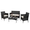 41kofALi1sL._SL500_.jpg bigzzia Salon de Jardin Meubles de Jardin en Résine Tressée 4 Personnes avec 2 Fauteuils, 1 Canapé 2 Places et 1 Table (Noir)