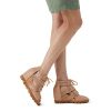 Sorel Women's Joanie II Lace Huarache Wedge Sandal - Honest Beige