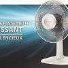 41mqcfaH4IS._SL500_.jpg Rowenta Essential + Ventilateur de table, Haute performance, Silencieux, 2 vitesses, Compact, Oscillation et orientation réglables VU2310F0