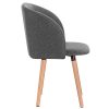 WOLTU Lot de 4 Chaise de Cuisine en Lin Fauteuil de Repas Salle à Manger, Gris Foncé, BH120dgr-4