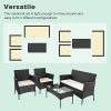 41pUmAGwAdL._SL500_.jpg bigzzia Salon de Jardin Meubles de Jardin en Résine Tressée 4 Personnes avec 2 Fauteuils, 1 Canapé 2 Places et 1 Table (Noir)