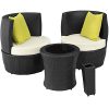 41py8TOI2oL._SL500_.jpg TecTake 800690 Salon de Jardin encastrable 2 Personnes en résine tressée, Structure en Aluminium, 2 Fauteuils et 1 Table, Pot de Fleur et Coussins Inclus - Plusieurs Coloris - (Noir | no. 403139)