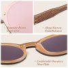 GQUEEN Lunettes de Soleil Femme Rétro Miroir Classique Ronde Bouclier de Sans Jante Lens Protection UV Vintage Lunettes,Rose Cadre Rose Lens