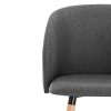 WOLTU Lot de 4 Chaise de Cuisine en Lin Fauteuil de Repas Salle à Manger, Gris Foncé, BH120dgr-4