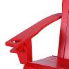 41s-DTmeAWL._SL500_.jpg Outsunny Fauteuil de Jardin Adirondack Grand Confort Porte-gobelet intégré Bois de Sapin traité Peint Rouge