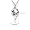 B.Catcher Femmes Collier en argent 925, Zircone cubique, Pendentif Diamanté, La fête des mères, Cadeau parfait pour les anniversaires, les fêtes, les mariages, Cadeau pour les femmes et les filles