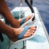 OluKai Men's Ulele Water-Friendly Comfort Sandals Blue Depth/Blue