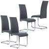 IDMarket - Lot de 4 chaises MIA Grises pour Salle à Manger