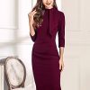 41wfm9GfoOS._SL500_.jpg Miusol Robe de cocktail rétro à volants pour femme bordeaux