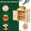 516Cju1cBvL._SL500_.jpg Outsunny Armoire de Jardin sur Pied avec Plateau - Double Porte, étagère - Bois de Sapin pré-huilé