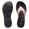 Clarks Breeze Tongs de mer pour femme Rose poudré Édition limitée Noir