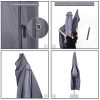 519VcZJw3tL._SL500_.jpg SUPERJARE Housse de parasol avec tige pour parasols de 2,1 à 3,9 m et parapluies double face de 4,5 m, housse de protection imperméable 600D avec fermeture éclair, gris