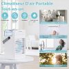 519YypUdyAL._SL500_.jpg Climatiseur portable,Manwe Mini refroidisseur d'air 4 en 1,Oscillation à 90 °,4 Vitesses,2 Modes de pulvérisation,minuterie 2/4/6H,Pour chambre/bureau/VR