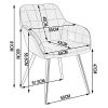 51AQIzsnCL._SL500_.jpg WOLTU Lot de 2 Chaises de Salle à Manger avec accoudoirs, Chaise de Salon Structure en métal et Assise en Velours,Noir BH93sz-2