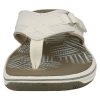 Clarks Brinkley Sea, Tongs Femme, Blanc (White Synthetic)