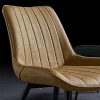 LLLD Chaises De Salle À Manger en Cuir Artificiel De Bureau Tabouret en Fer Forgé Jambes Chaise De Salon Scandinave Chaise De Bureau (Color : Camel)