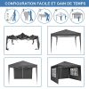 51FBeHf8qKL._SL500_.jpg Tonnelle 3x6m/3x3m, Tonnelle de Jardin Tonnelle Pliante imperméable avec Tissu Oxford Anti-UV Premium 210D Tente de Reception avec 4 côtés Parois pour Jardin Fête Camping Mariage (3x3 m, Noir)