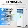 pasapair Climatiseur Portable-4 en 1 Refroidisseur d'air Ventilateur Déshumidificateur,9000BTU/h pour chambre jusqu'à 26㎡-Minuterie 24h/Télécommande/Set Isolation fenêtre/Eco R290 [Classe énergie A]