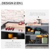 51GPVF3KEPL._SL500_.jpg Outsunny Armoire de Rangement de Jardin sur Pied, Table de rempotage 2 en 1 Double Porte, étagère, Plateau métal galvanisé - Gris