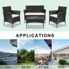 51P3hFHvUIL._SL500_.jpg bigzzia Salon de Jardin Meubles de Jardin en Résine Tressée 4 Personnes avec 2 Fauteuils, 1 Canapé 2 Places et 1 Table (Noir)